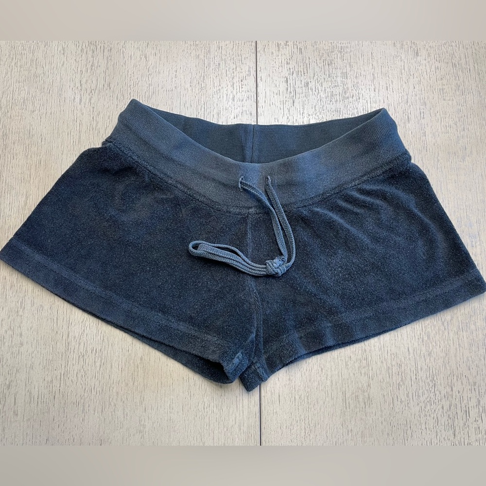 Hard Tail woman's size small black terrycloth shorts in excellent condition